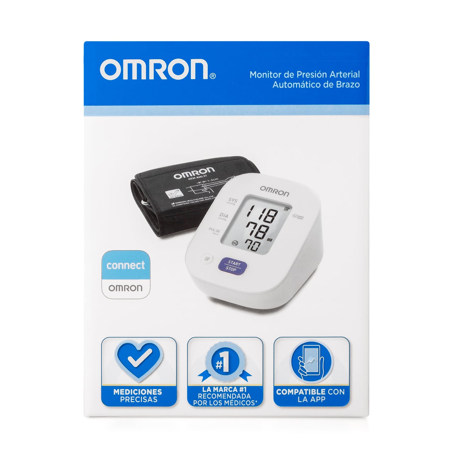 TENSIÓMETRO DIGITAL DE BRAZO OMRON HEM-7142 - 1