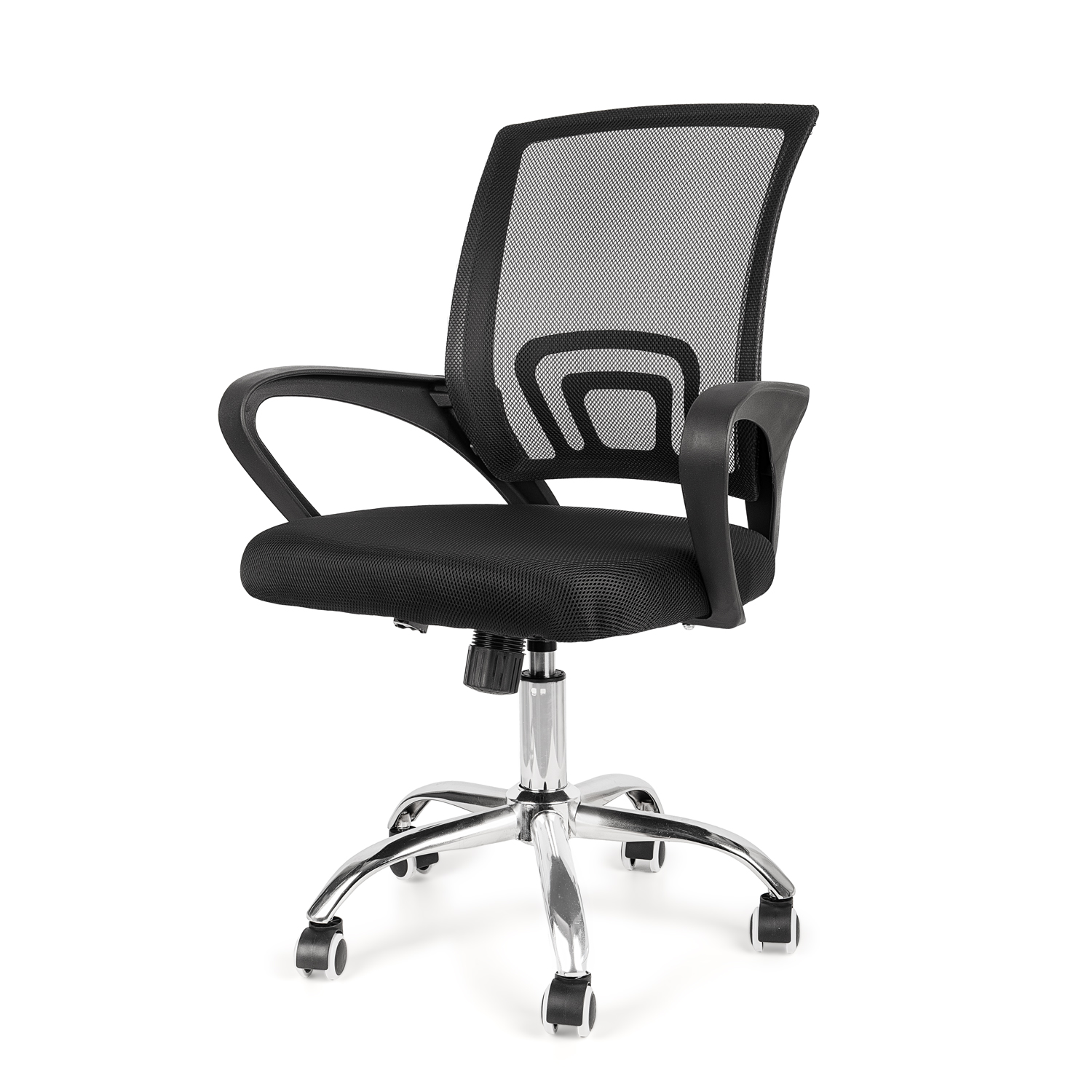 SILLA DE OFICINA GIRATORIA ERGONÓMICA NEGRO - 1