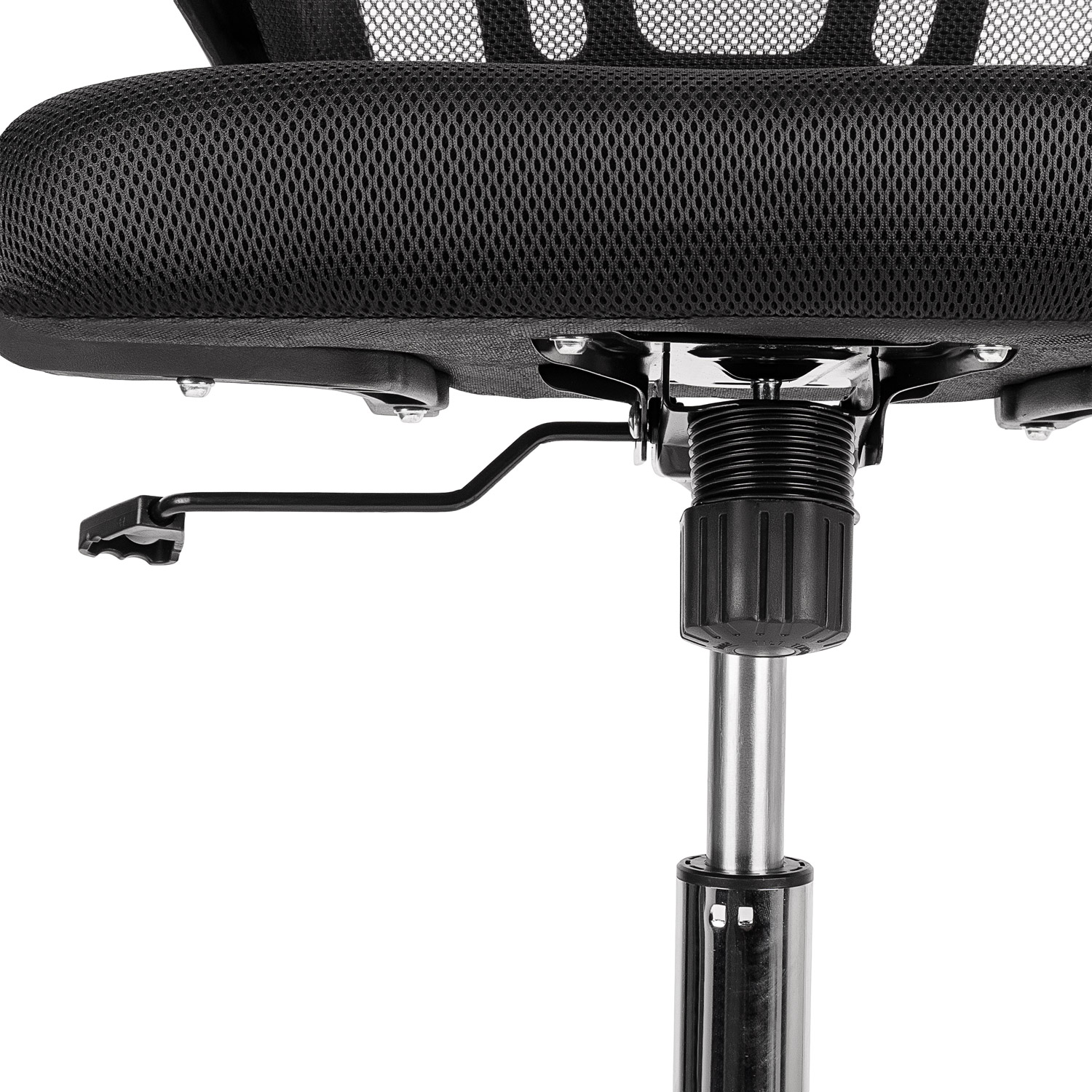 SILLA DE OFICINA GIRATORIA ERGONÓMICA NEGRO - 3