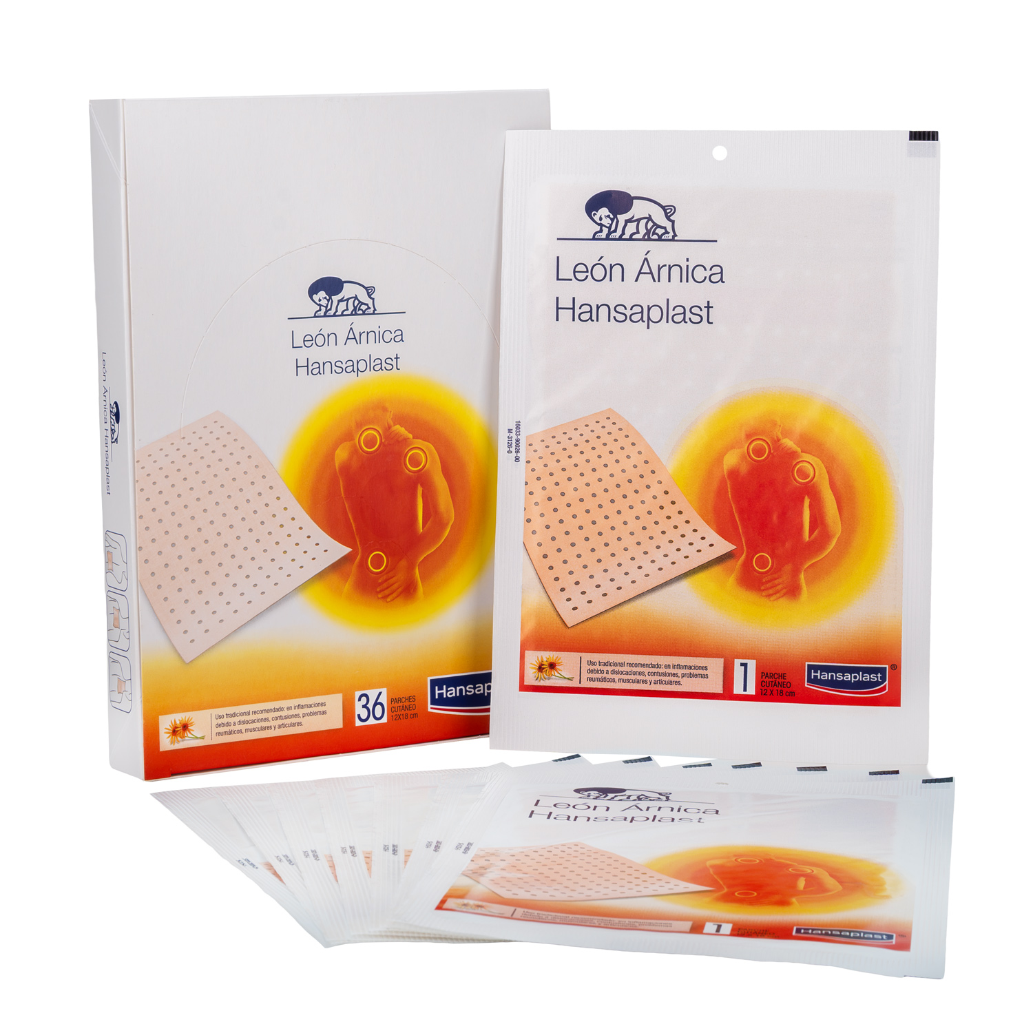 PARCHE CUTANEO LEÓN DE ARNICA HANSAPLAST CAJA 36 UND - 1