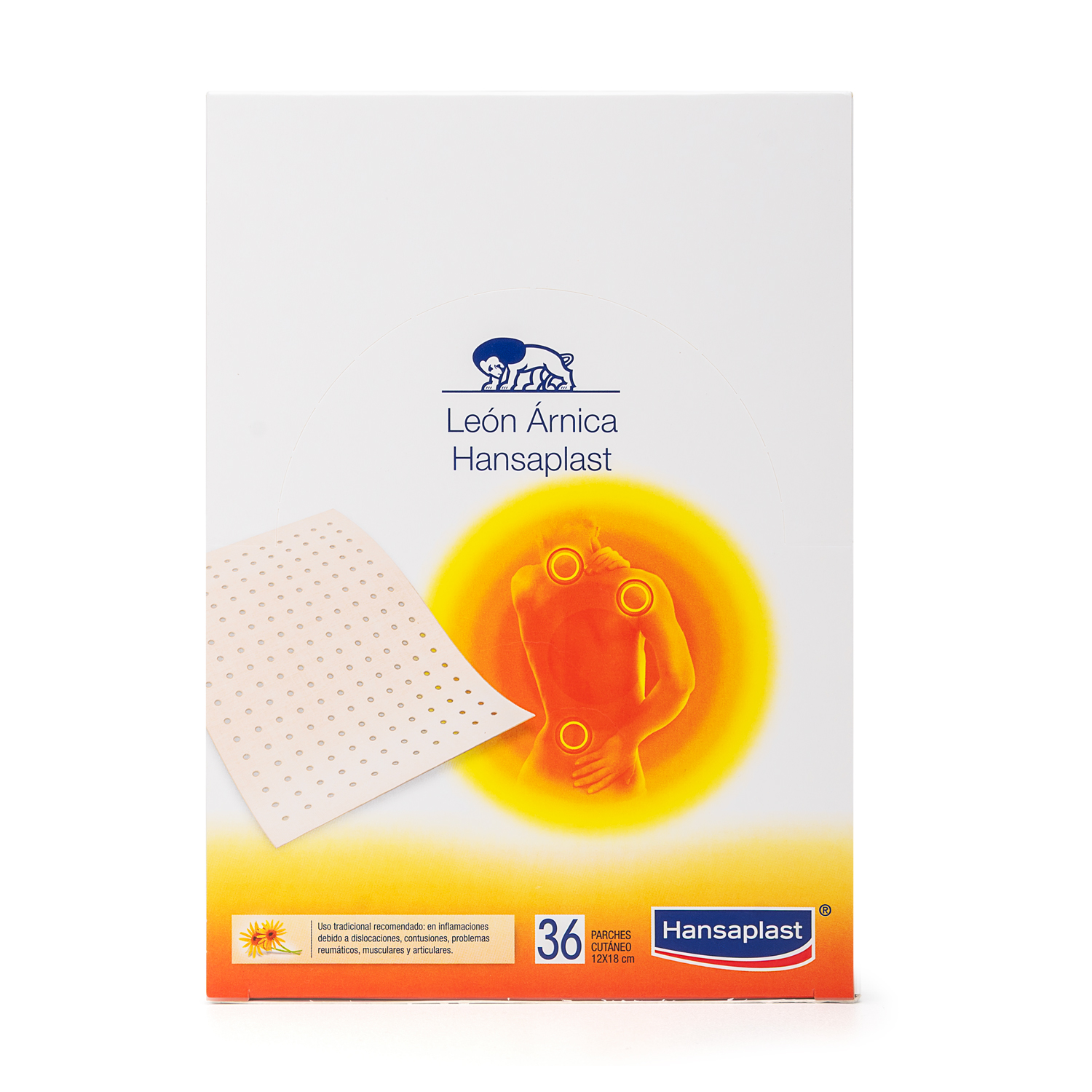 PARCHE CUTANEO LEÓN DE ARNICA HANSAPLAST CAJA 36 UND - 3