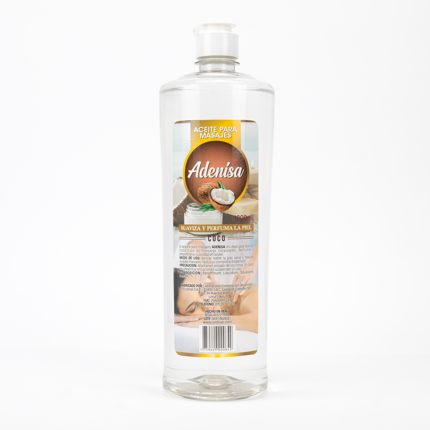 ACEITE PARA MASAJES COCO ADENISA FCO 1000 ML - 1