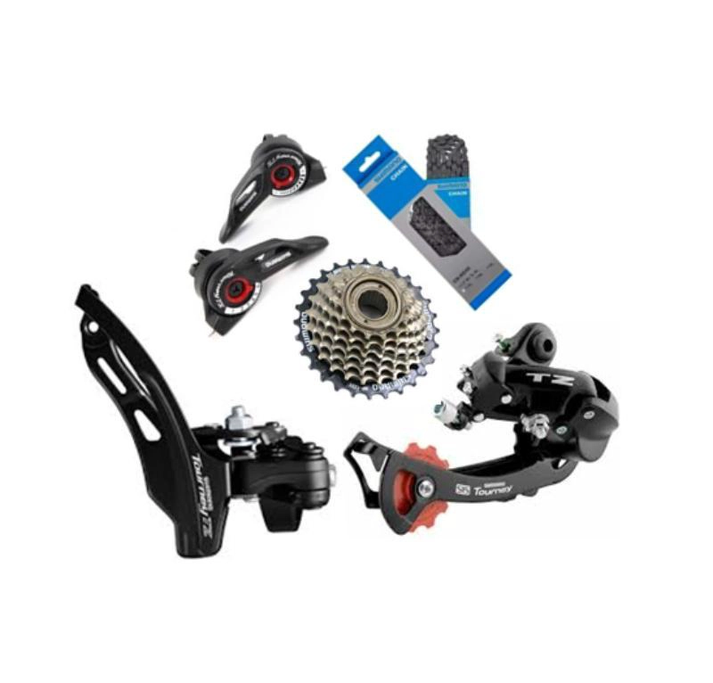 KIT COMPLETO SHIMANO DE CAMBIOS 7X3 BICICLETA - 1