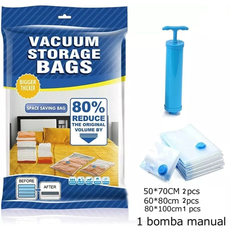 SET X5 BOLSAS DE VACÍO PARA ROPA CON SUCCIONADOR - 1