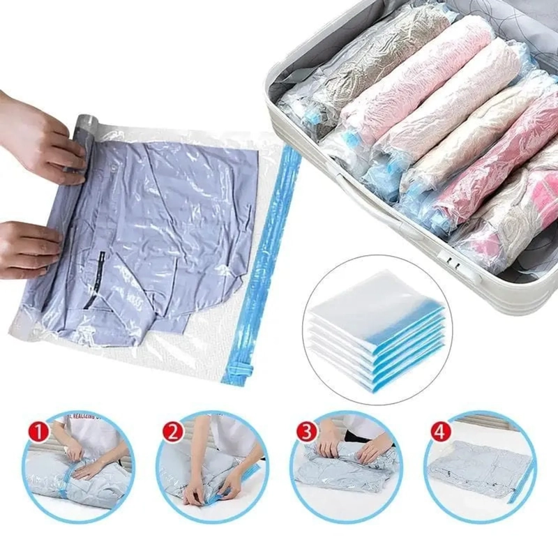 SET X5 BOLSAS DE VACÍO PARA ROPA CON SUCCIONADOR - 3