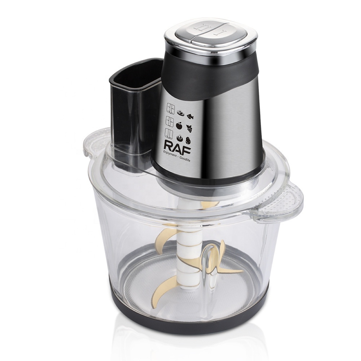 PROCESADOR DE ALIMENTOS PICADORA ELÉCTRICA 6 EN 1 DE 3 LITROS 600W - BOWL DE VIDRIO GRUESO - 7