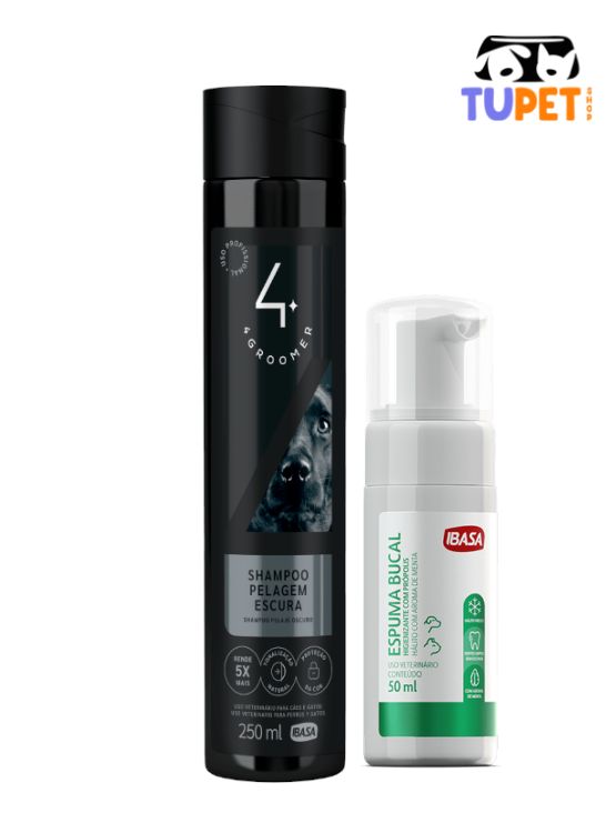 PACK SHAMPOO PELAJE OSCURO + ESPUMA BUCAL IBASA - 1