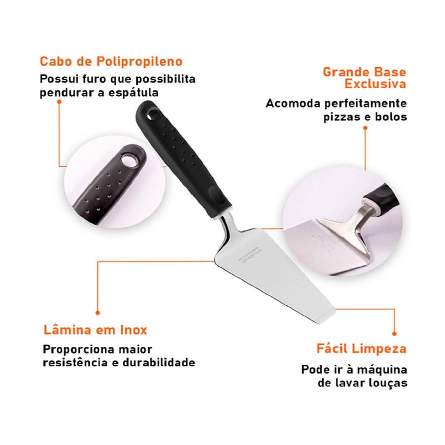 ESPATULA TRAMONTINA PARA PIZZA O POSTRE ACE.INOX. - 2