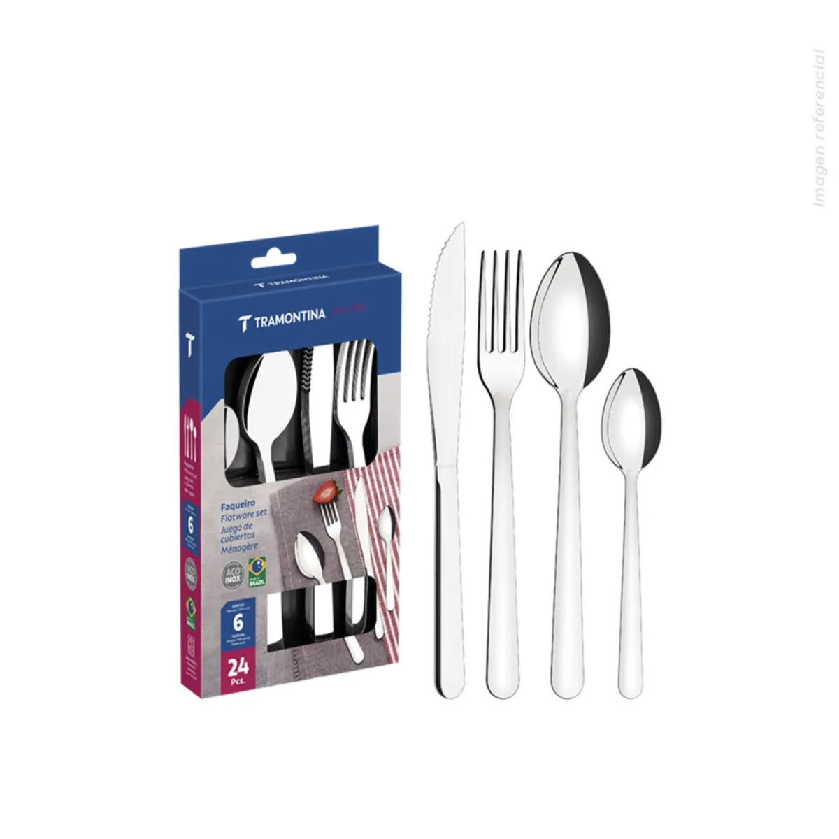 SET. CUBIERTOS TRAMONTINA X24 PZ ACE.INOX. - 2