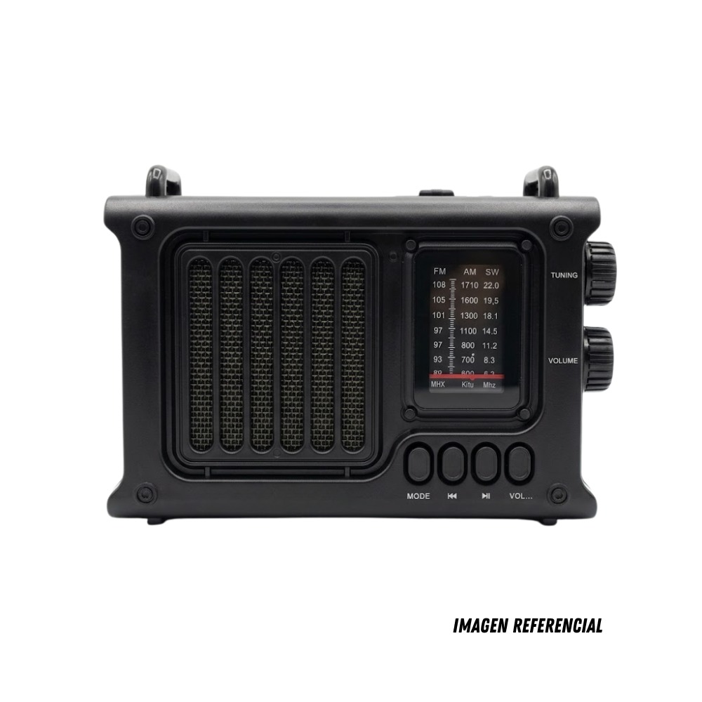 RADIO PORTATIL AM FM RETRO VINTAGE PARLANTE BLUETOOTH MP3 RECARGABLE B02 - 1