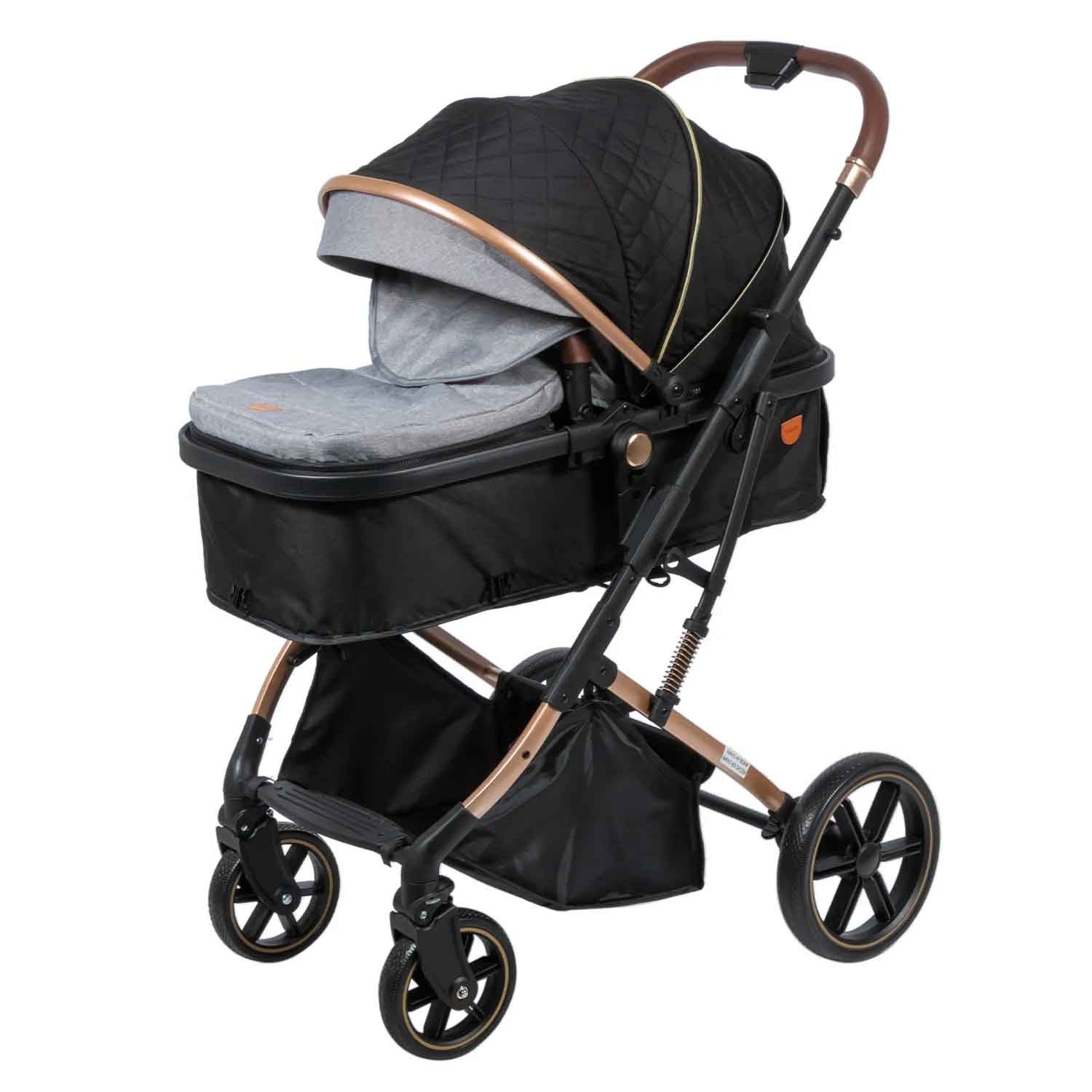 COCHE CUNA MOISÉS DE LUJO SATURNO EB126-1 GRIS - 2