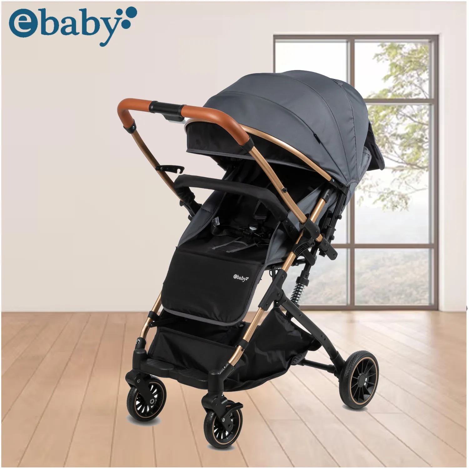 COCHE PASEO REVERSIBLE EBABY «VINCE» GRIS - 2