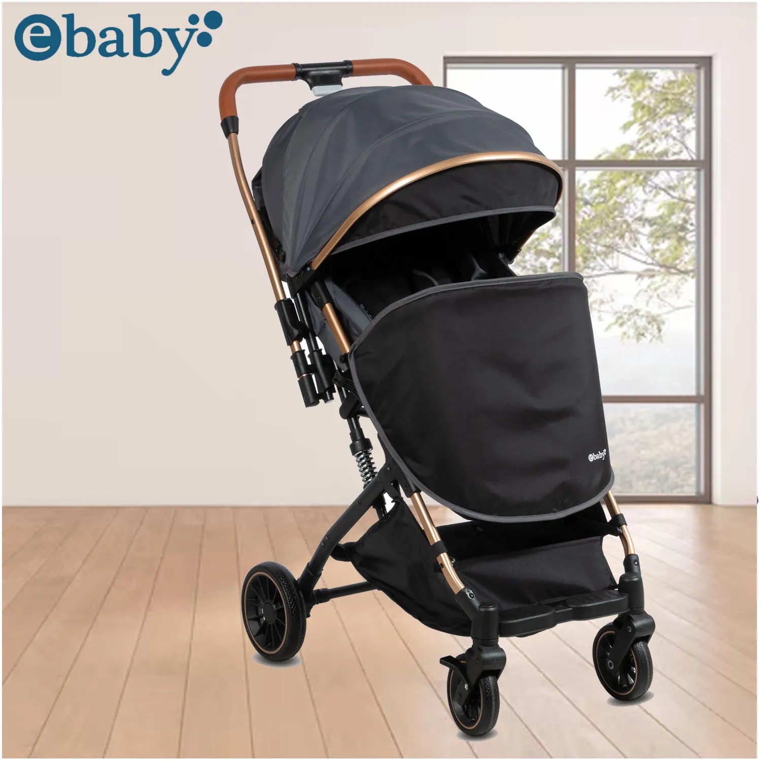 COCHE PASEO REVERSIBLE EBABY «VINCE» GRIS - 4