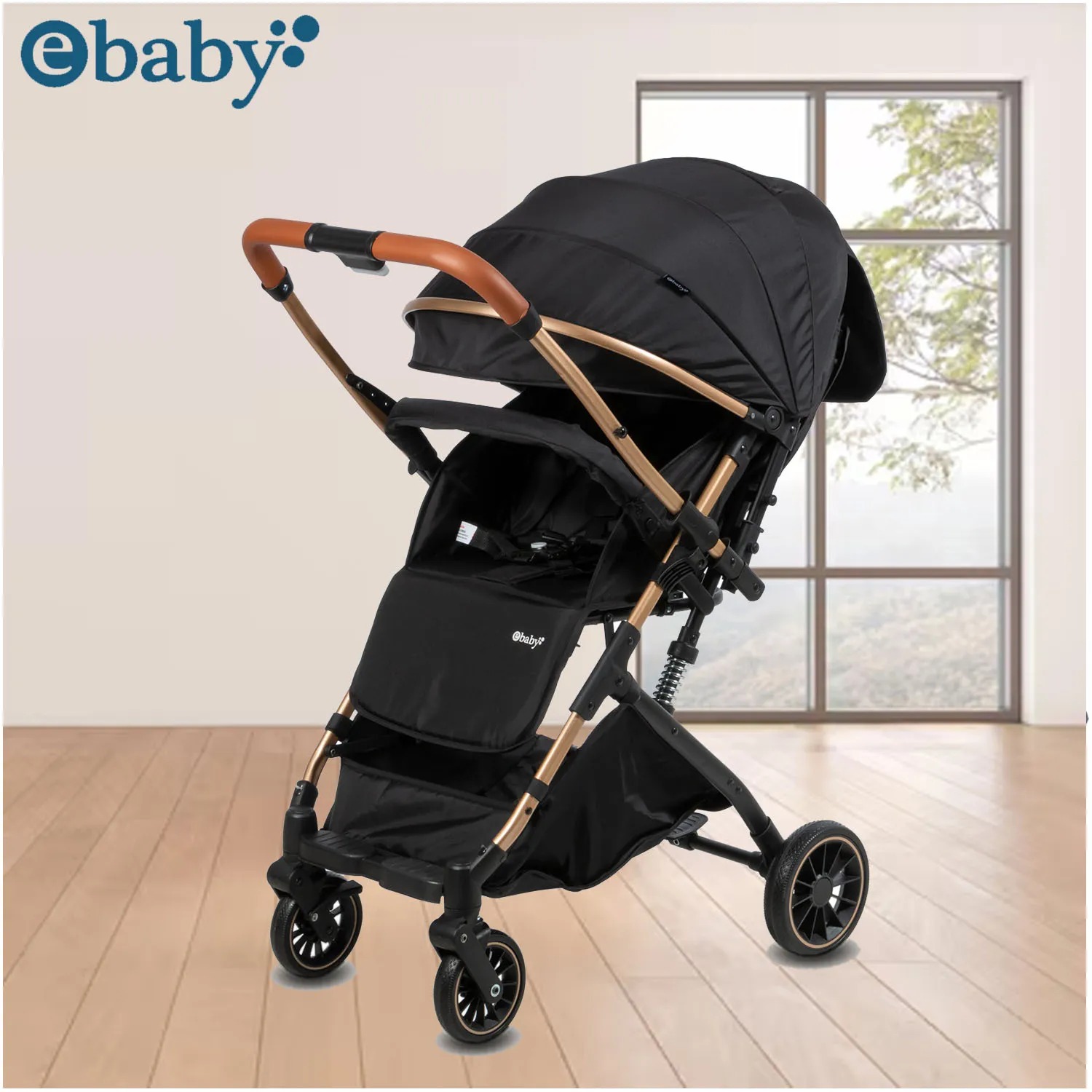 COCHE PASEO REVERSIBLE EBABY «VINCE» BLACK - 2