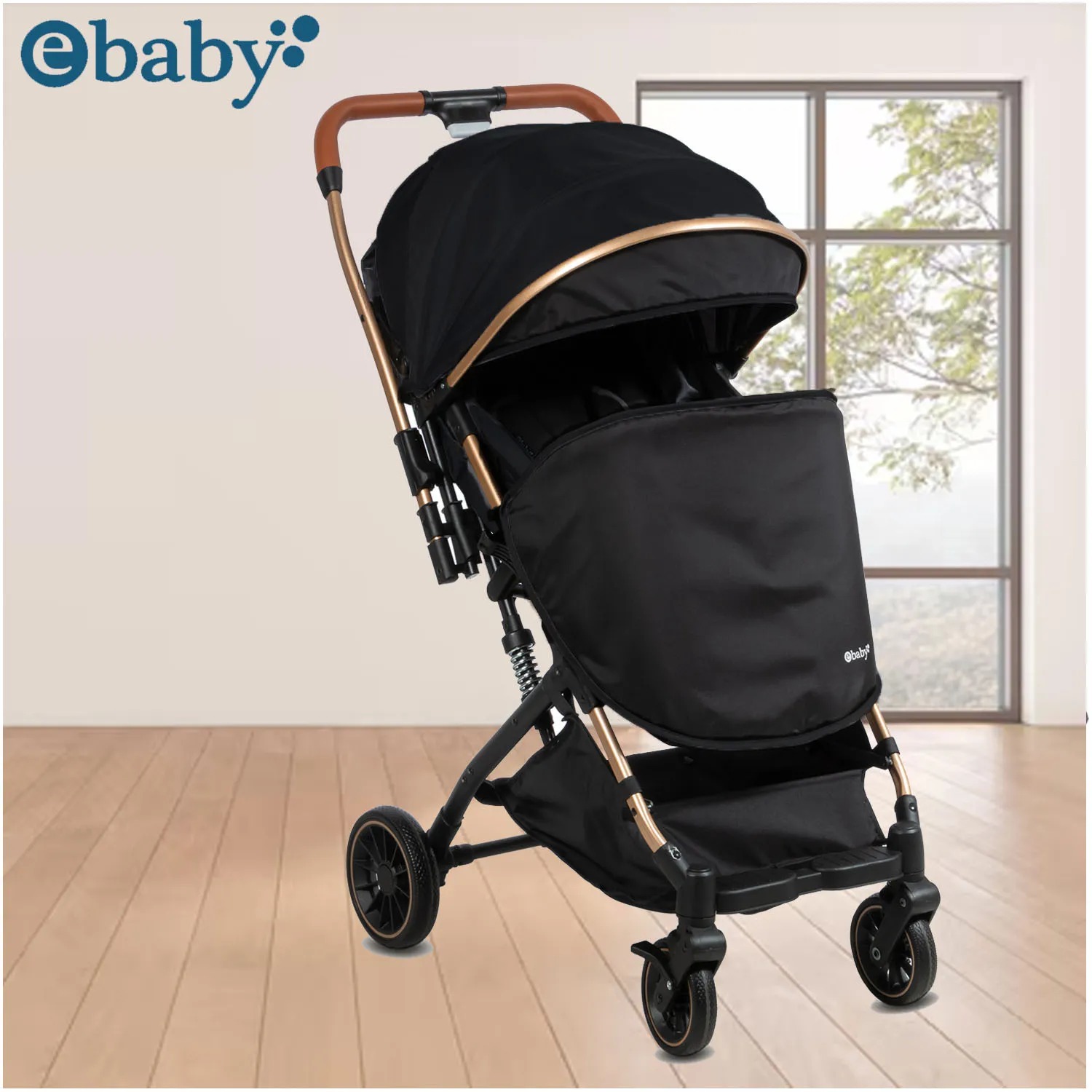 COCHE PASEO REVERSIBLE EBABY «VINCE» BLACK - 4