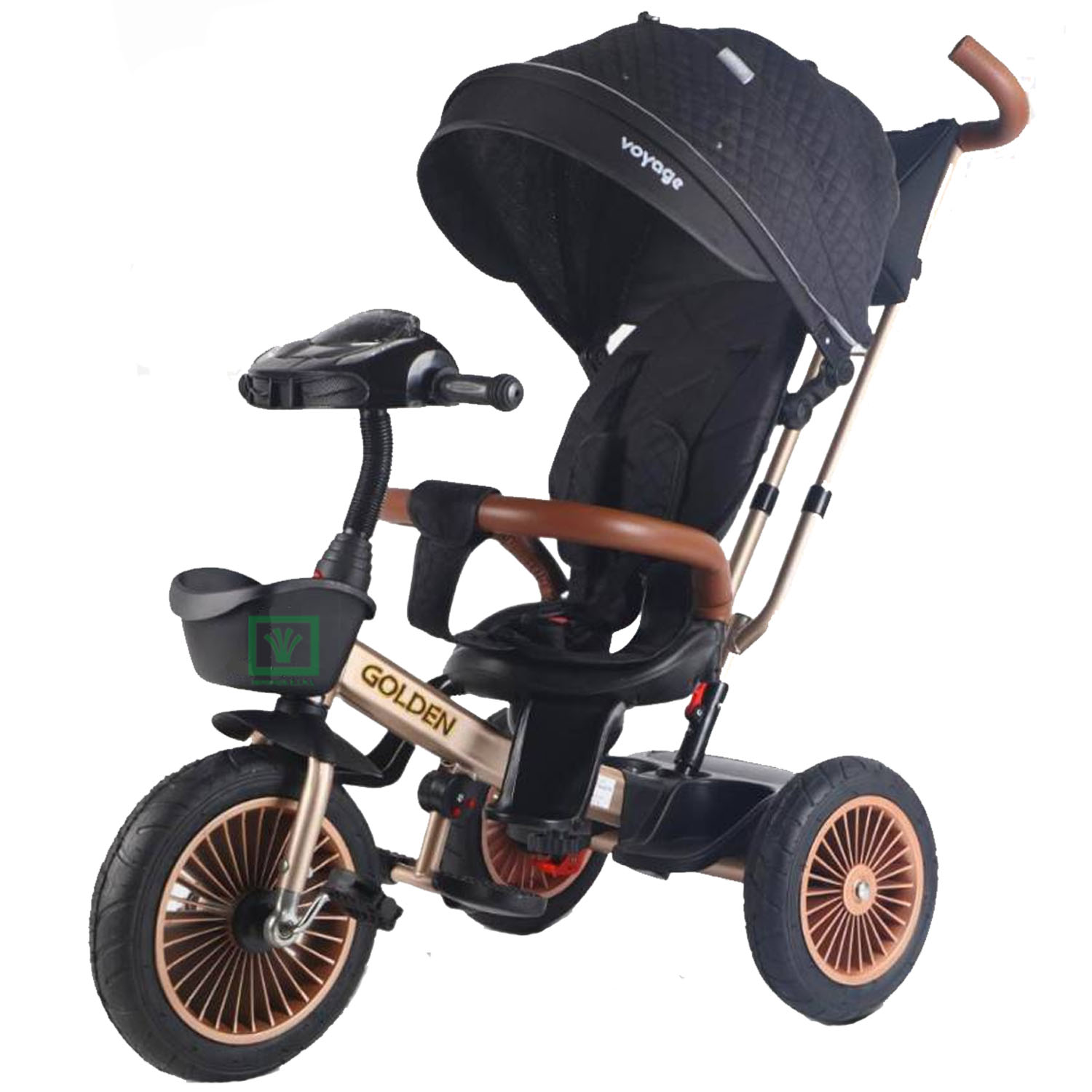 TRICICLO GUIADOR 3 EN 1 «GOLDEN II NEW COLLECTION» USB NEGRO - 2