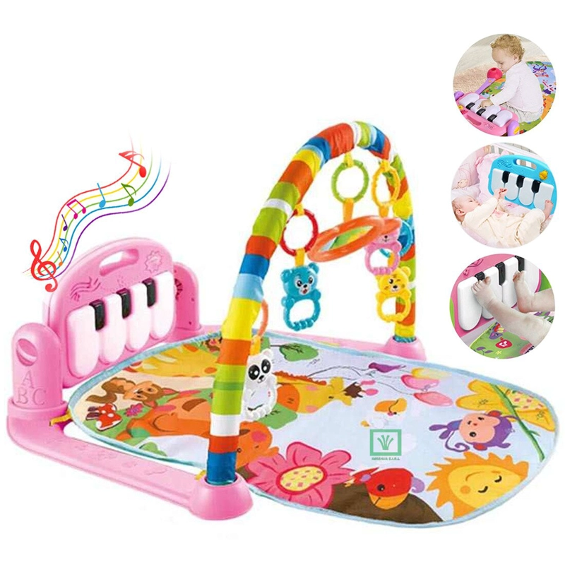 GIMNASIO DE BEBE CON PIANO PARA PATEAR ROSADO - 1