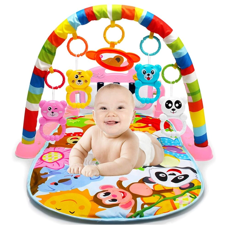 GIMNASIO DE BEBE CON PIANO PARA PATEAR ROSADO - 2