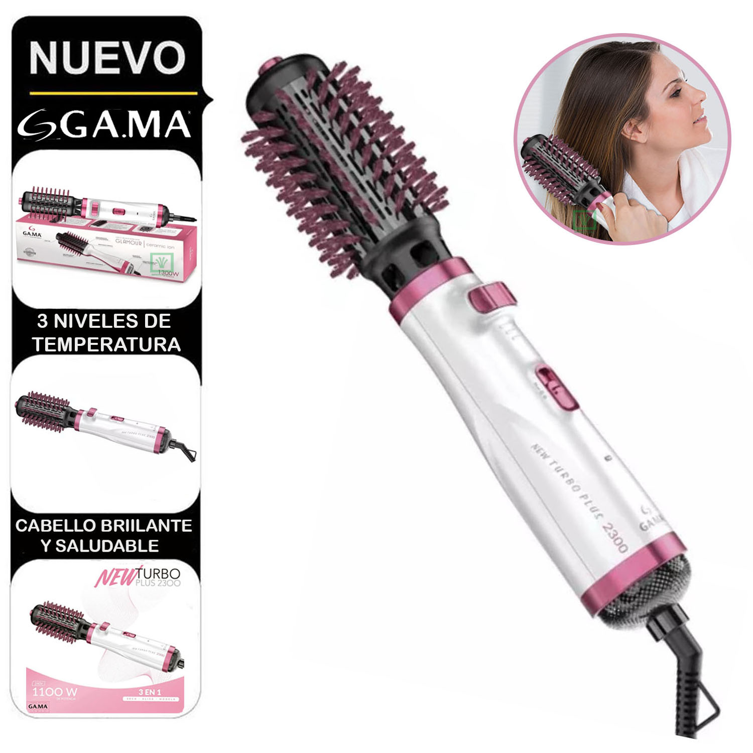 CEPILLO SECADOR Y ALISADOR GAMA NEW TURBO - ANTIFRIZZ - 1