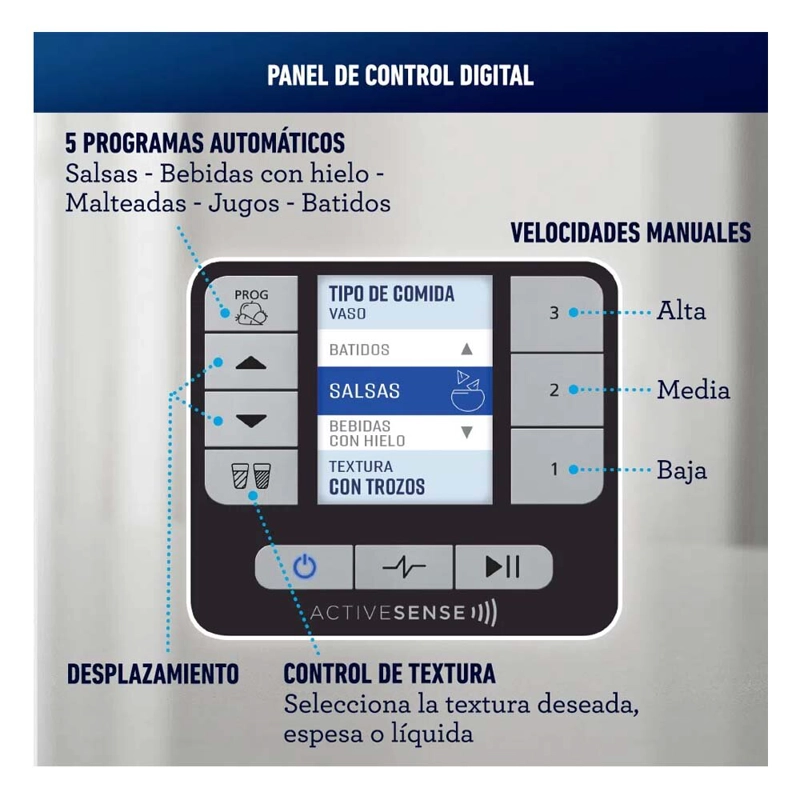 LICUADORA ACTIVESENSE CON BLEND N GO BLSTTDGNBG - 5