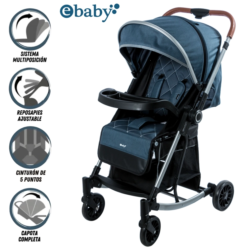 COCHE MECEDORA DE LUJO BOUNCY BLUE - 1