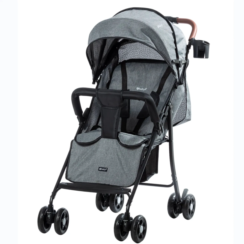 COCHE DE PASEO NAT MALETA CON CUBRE PIES PLEGABLE GRIS - 2