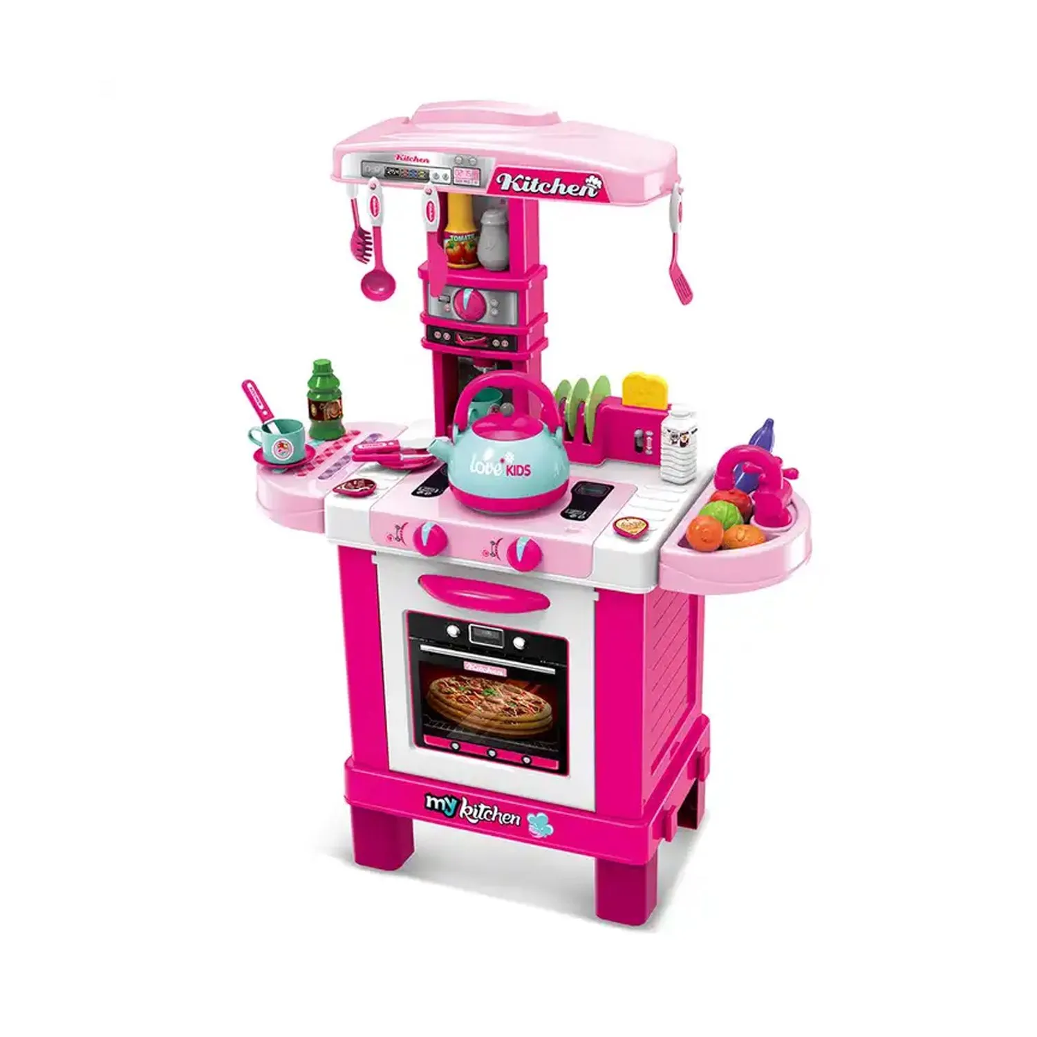 SET COCINA DE JUGUETE INFANTIL CON TETERA BOTA VAPOR - 2