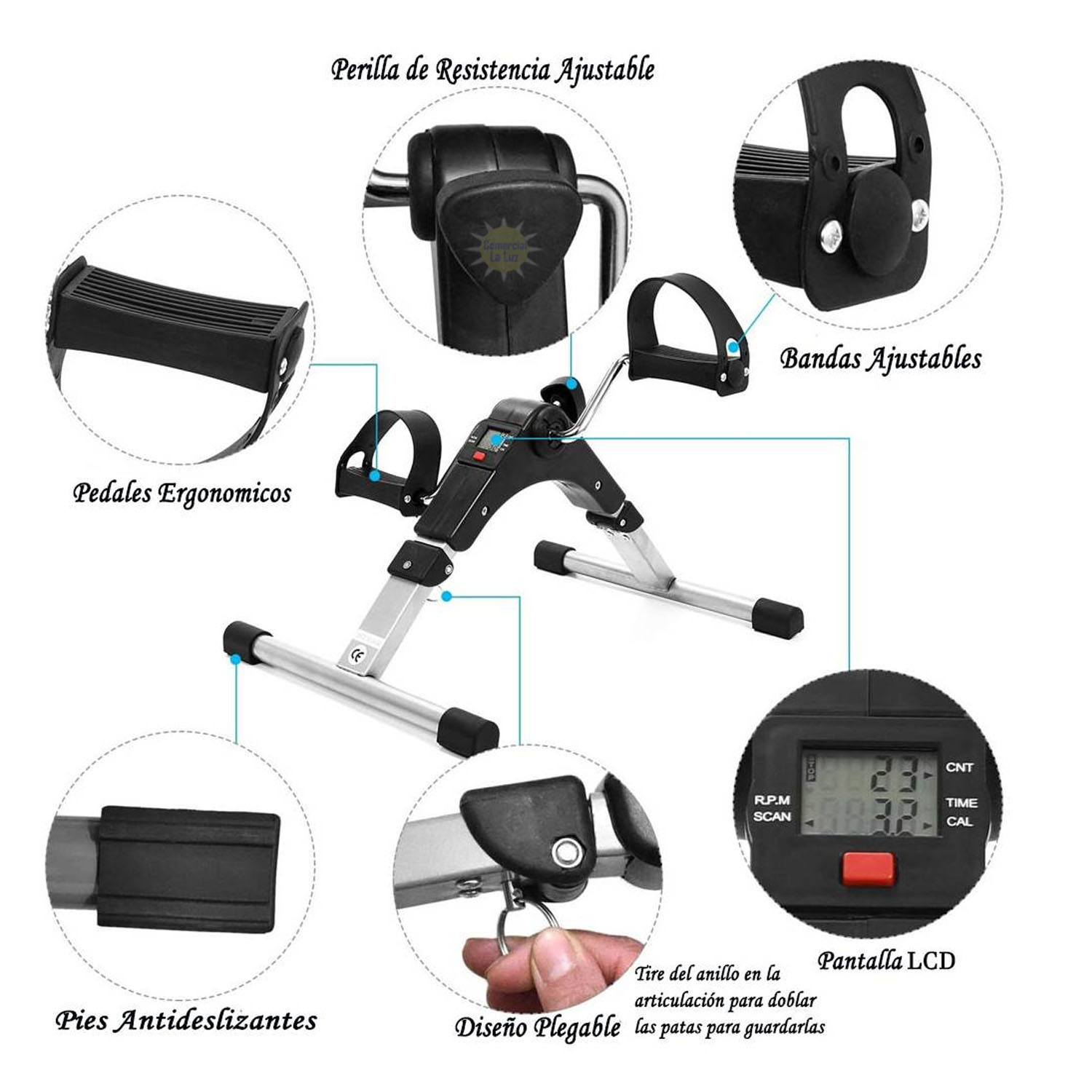 MINI EJERCITADOR DIGITAL DE PEDAL PIERNAS Y BRAZOS - 6