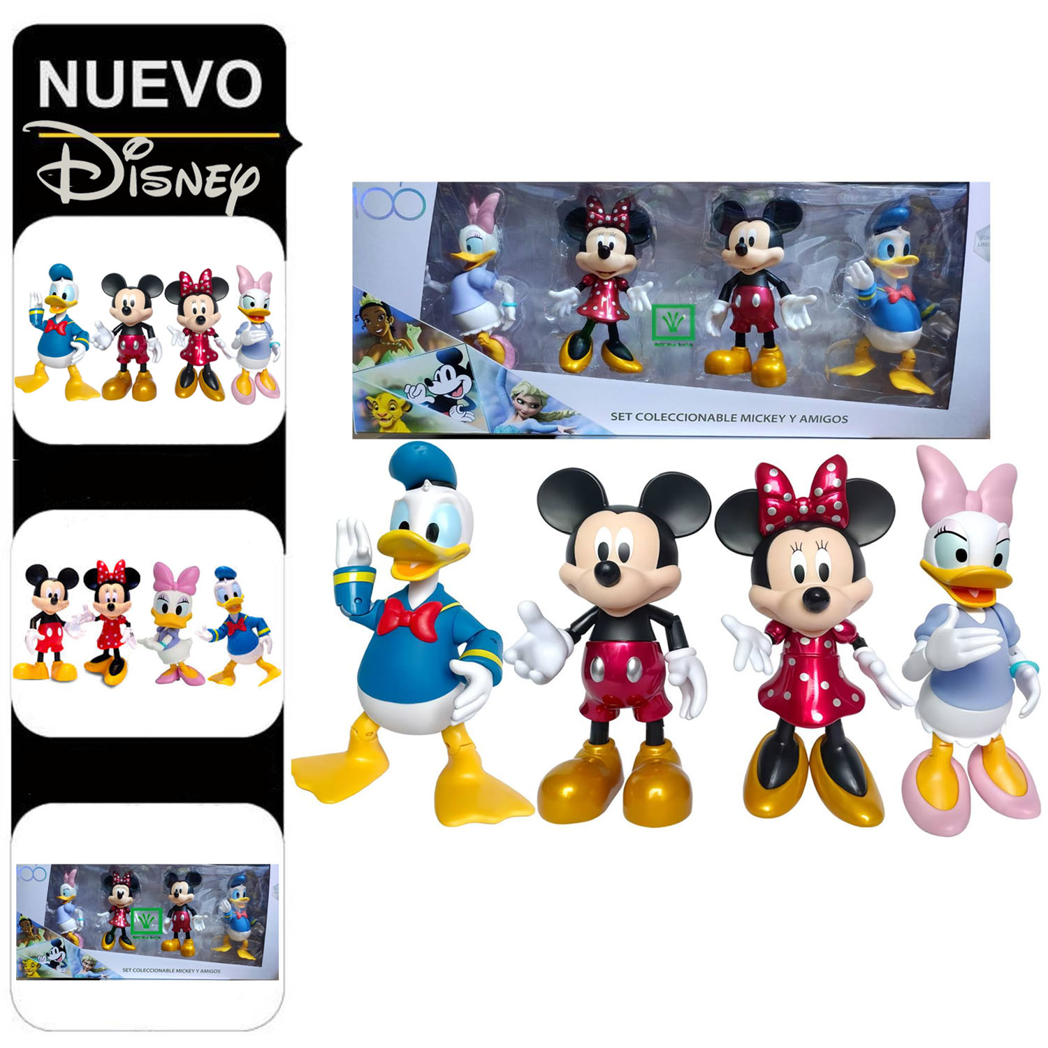 SET DE FIGURAS ARTICULABLES MICKEY MOUSE Y SUS AMIGOS 4PCS - 1