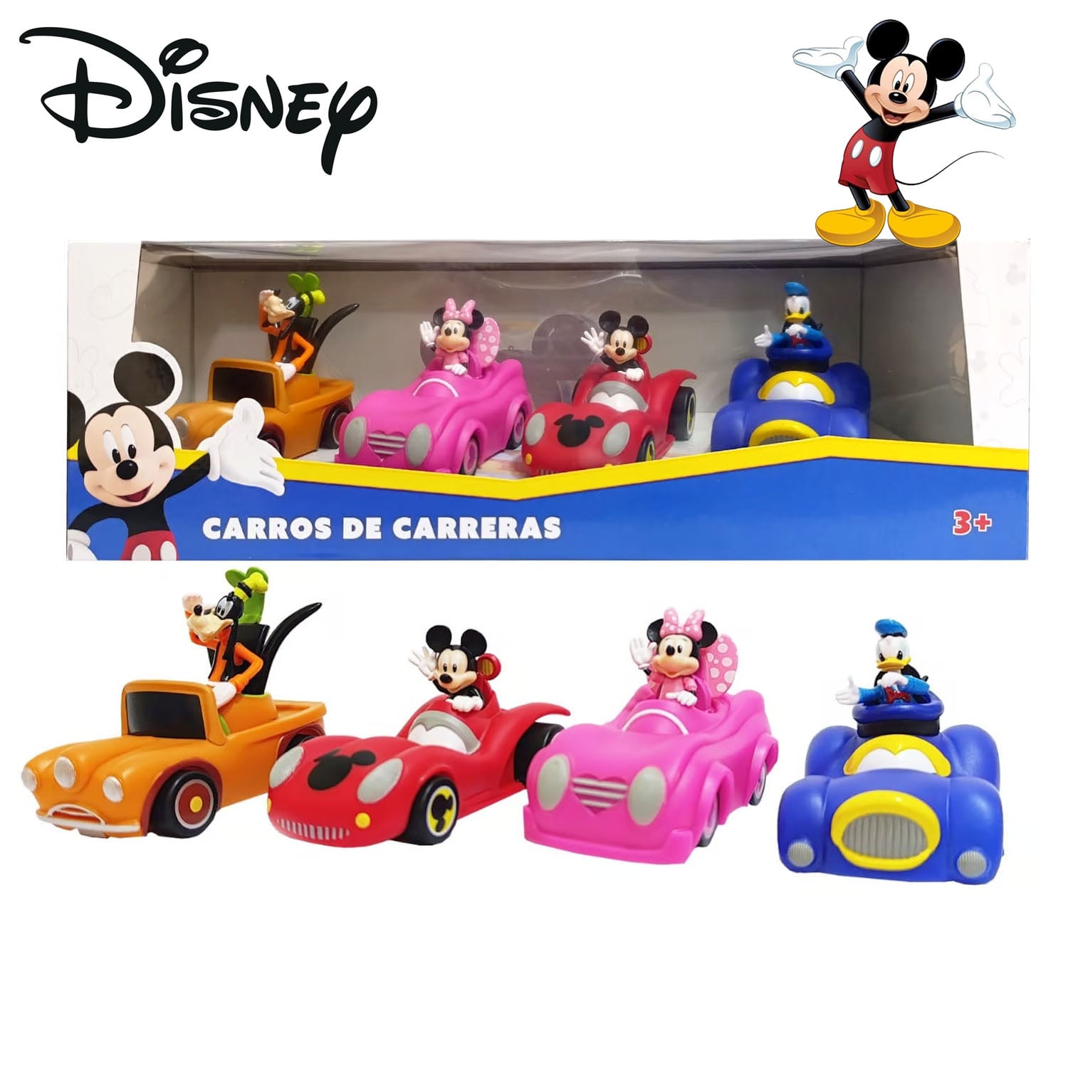 JUGUETE SET DE VEHÍCULOS MICKEY MOUSE Y SUS AMIGOS 4PCS DONALD - 1