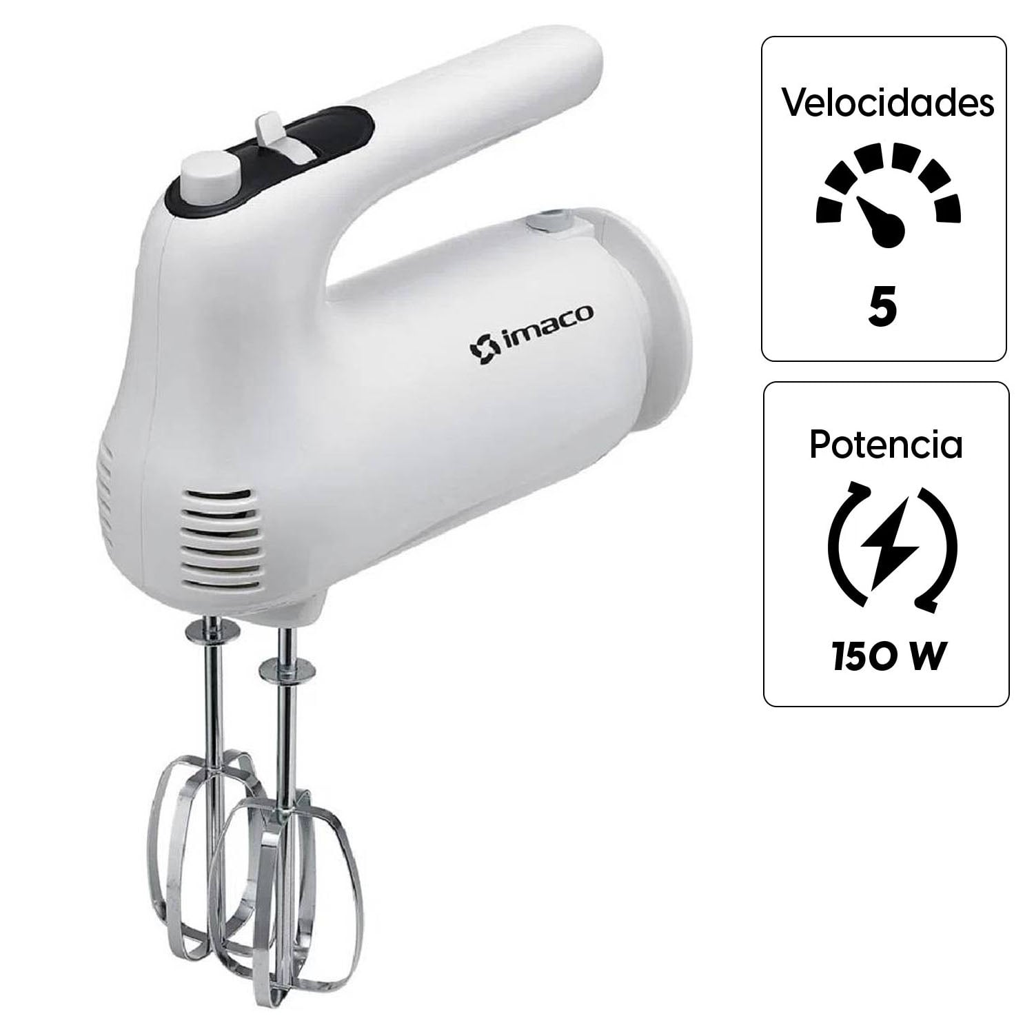 BATIDORA DE MANO 5 VELOCIDADES HM505 BLANCA - 1