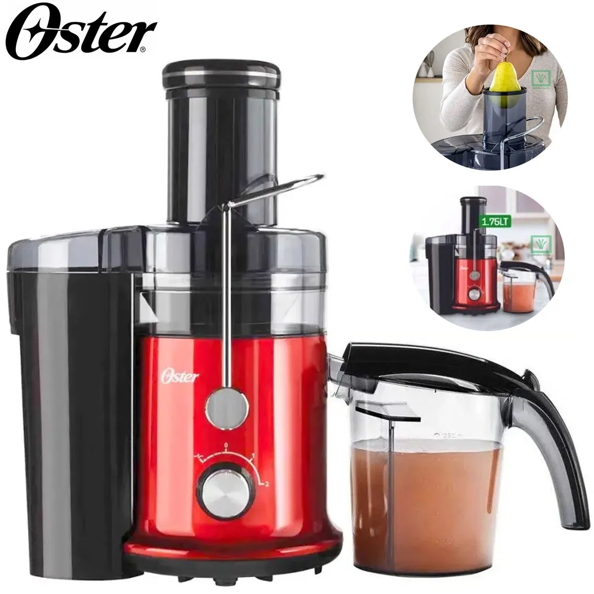 EXTRACTOR DE JUGOS 600W ROJO FPSTJE320R - 1