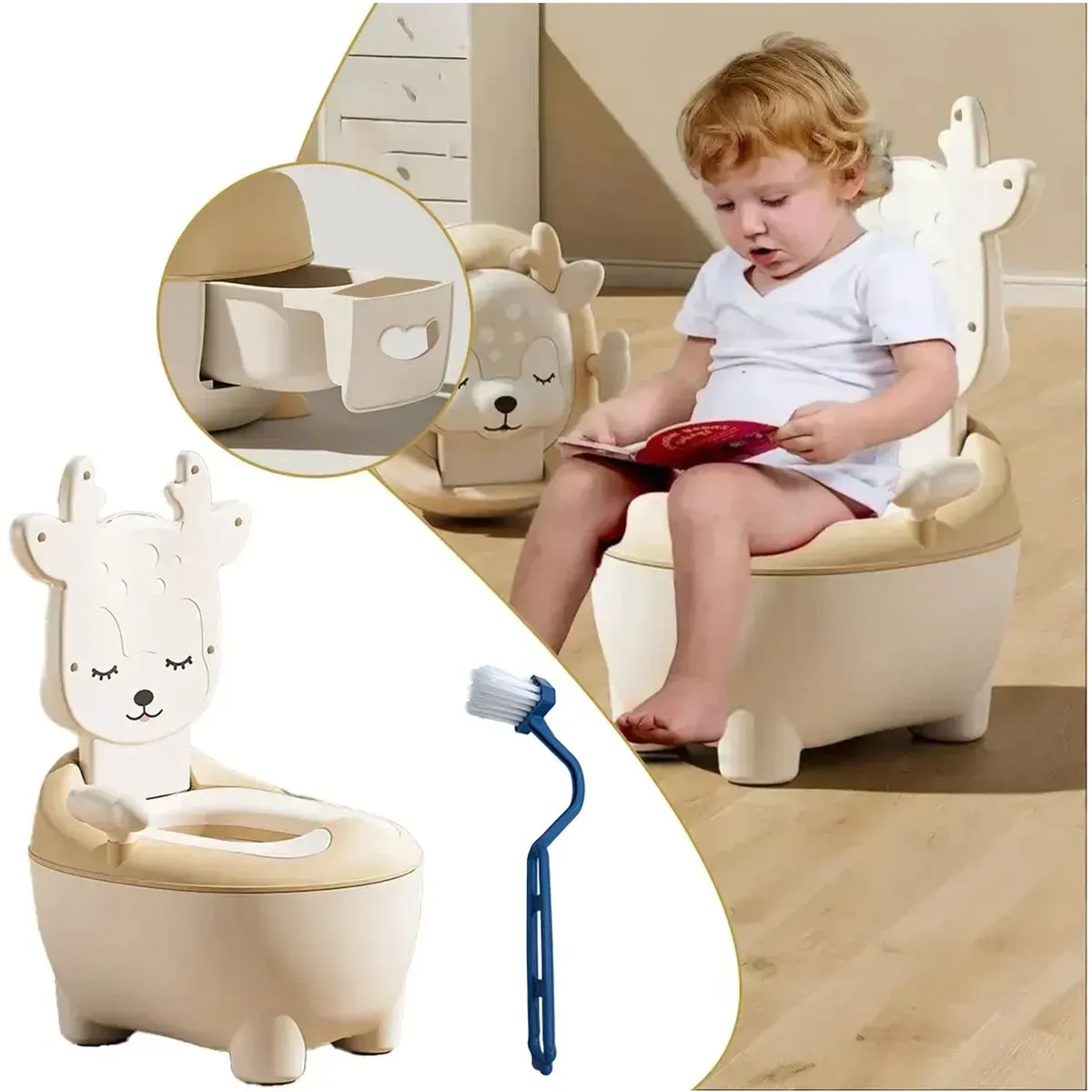 BACIN PARA BEBÉ «BAMBI» DE LUJO BEIGE - 3