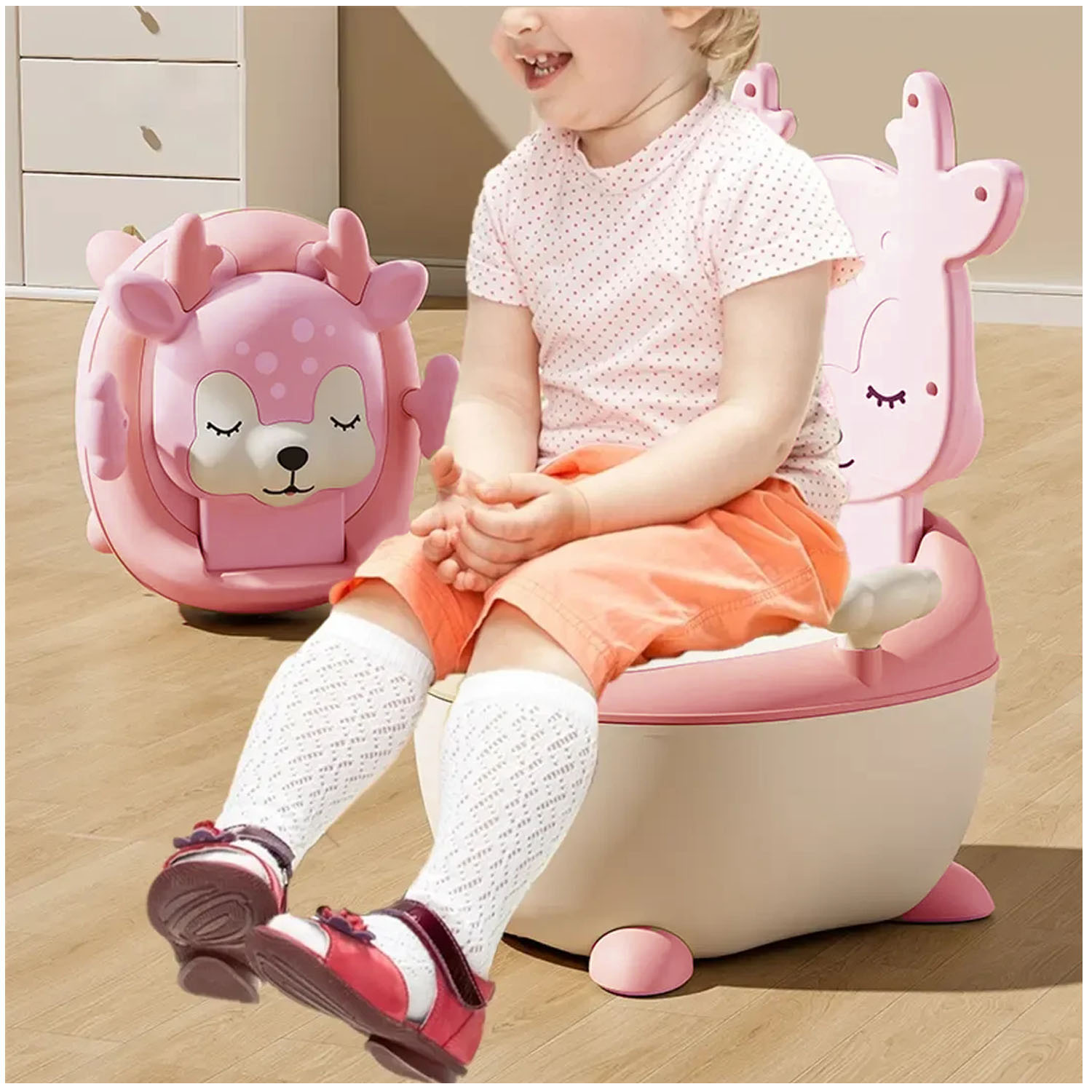 BACIN PARA BEBÉ «BAMBI» DE LUJO ROSADO - 4