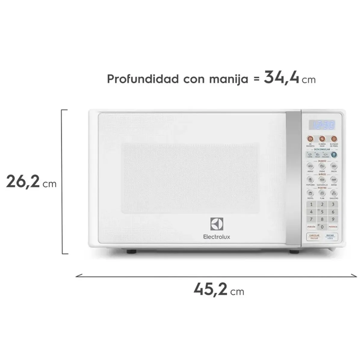 HORNO MICROONDAS 17L BLANCO ELECTROLUX - EMDO17S2GSRUW - 3