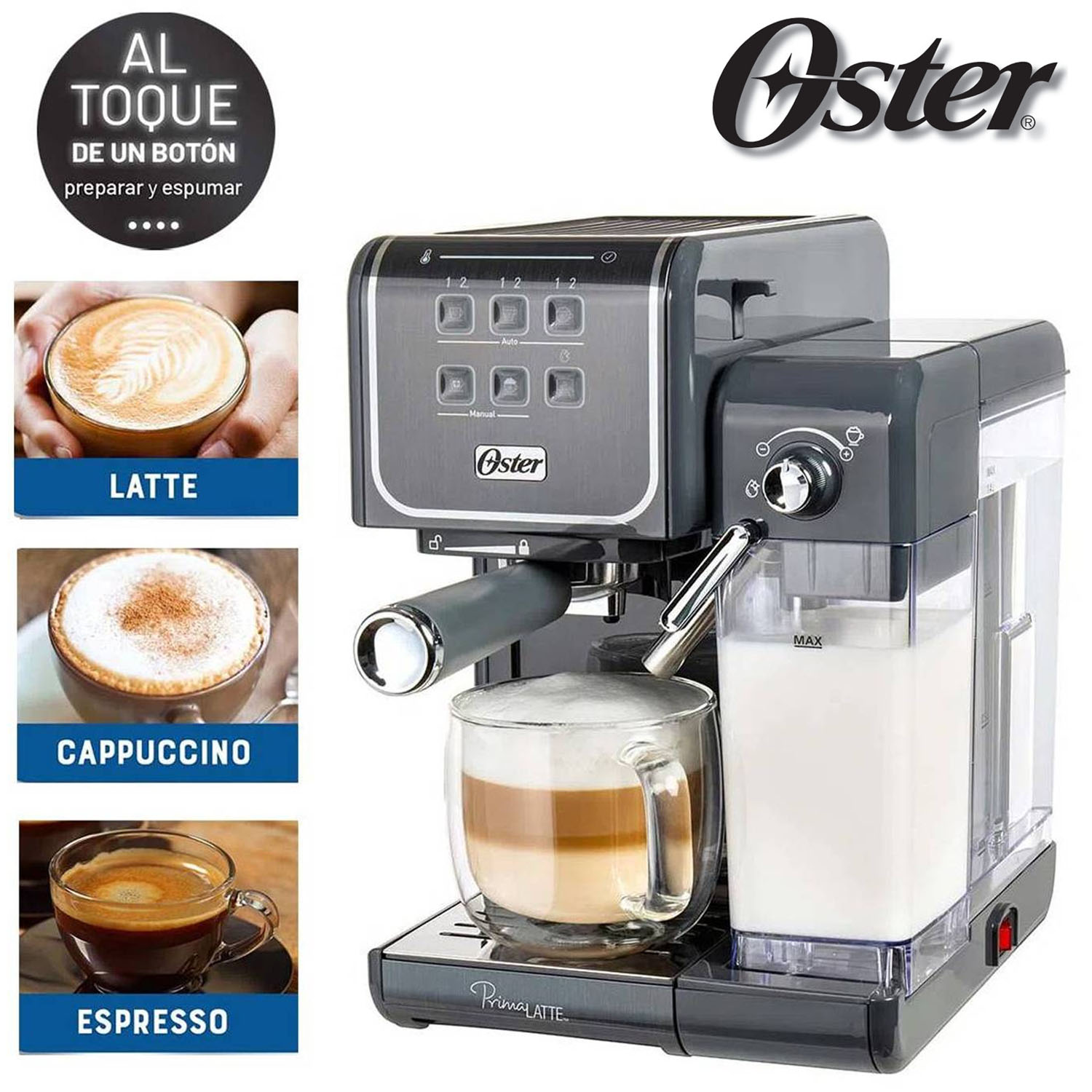 CAFETERA AUTOMATICA PRIMALATTE TOUCH 19 BARES - 1