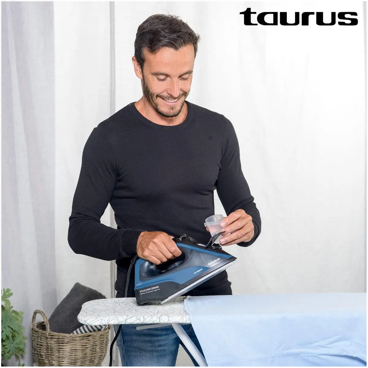 PLANCHA A VAPOR TAURUS BASE CERÁMICA ATLAS 2400 AZUL - 7