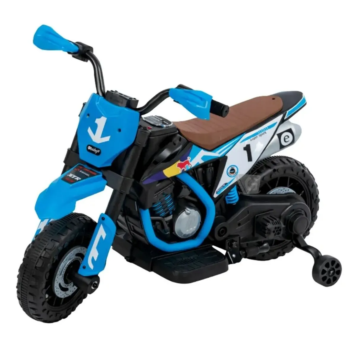 MOTOCICLETA A BATERÍA MUSICAL Y LUCES EBABY COD.349 AZUL - 2