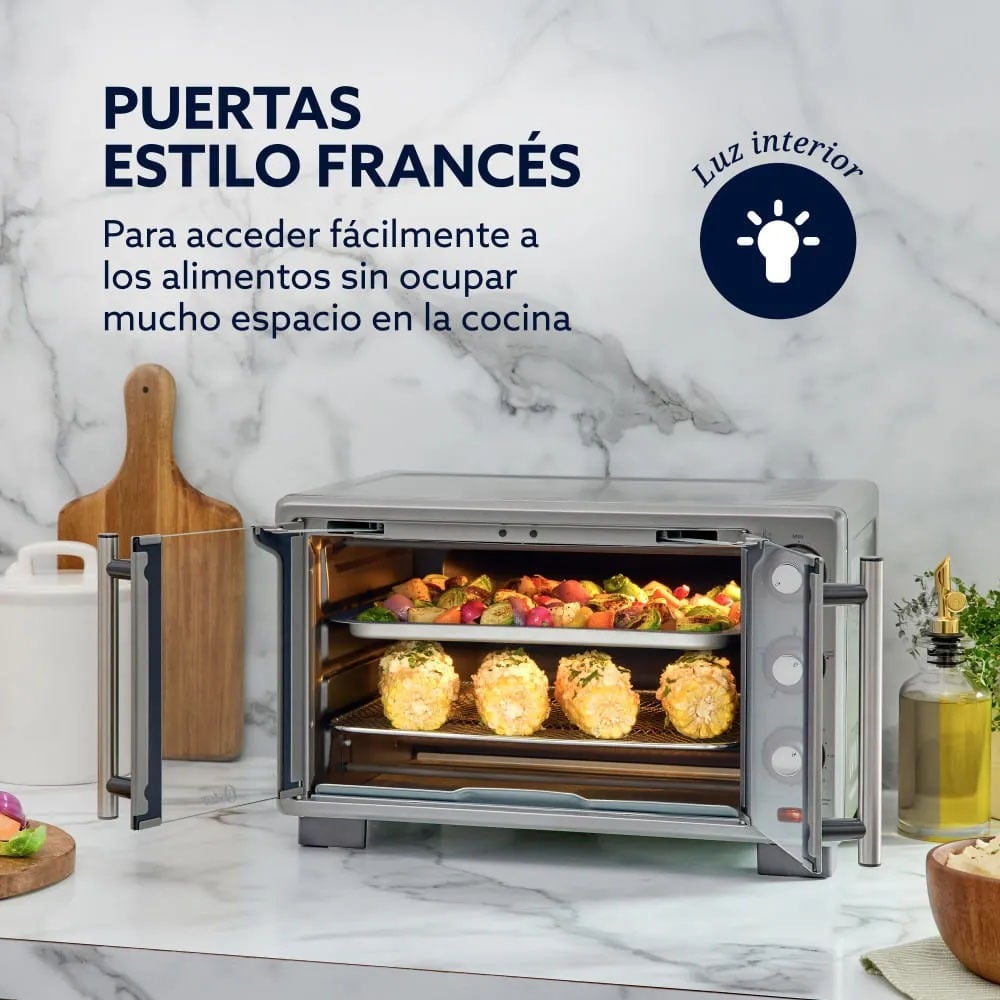 HORNO CON FREIDORA DE AIRE OSTER® DE 25 LITROS, PUERTAS FRANCESAS, TSSTTV25FDMAFNS - 5
