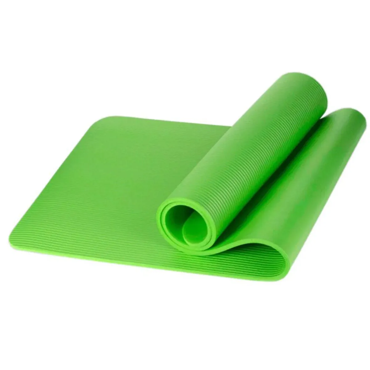 MAT DE YOGA PILATES 10 MM CON ELÁSTICO PORTÁTIL VERDE - 2