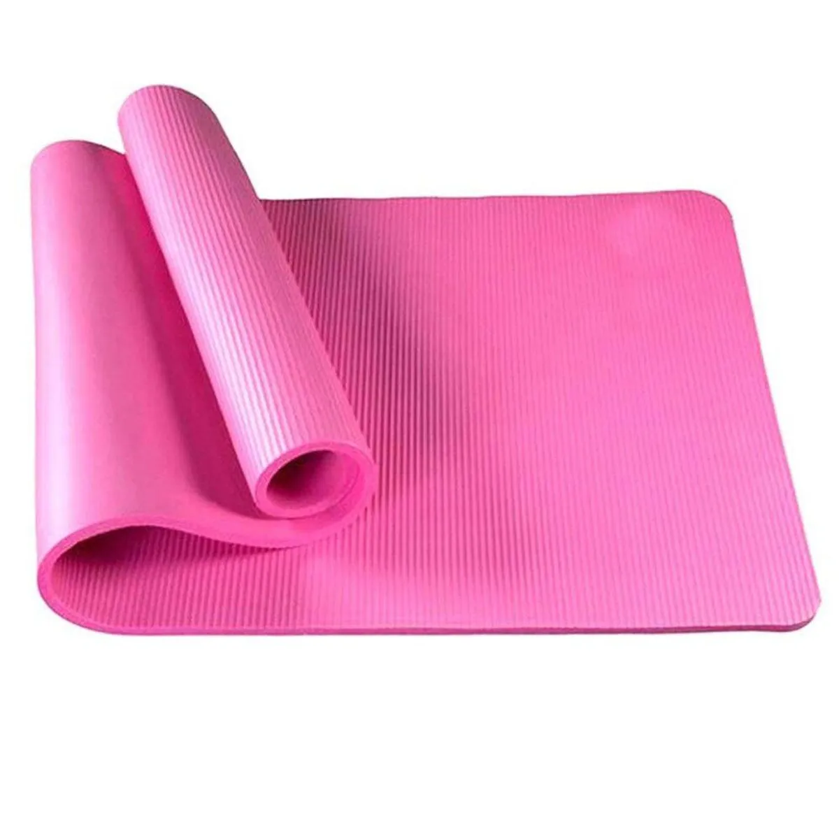 MAT DE YOGA PILATES 10 MM CON ELÁSTICO PORTÁTIL ROSADO - 2
