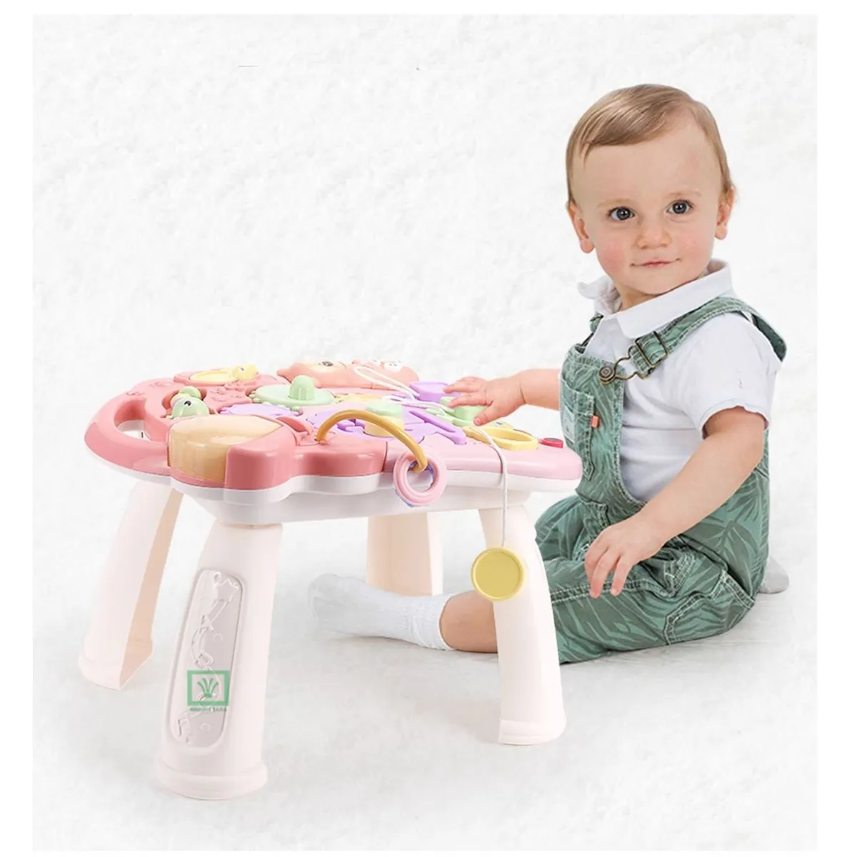 ANDADOR Y MESA ACTIVIDADES PARA BEBÉS 2 EN 1 ROSADO - 3