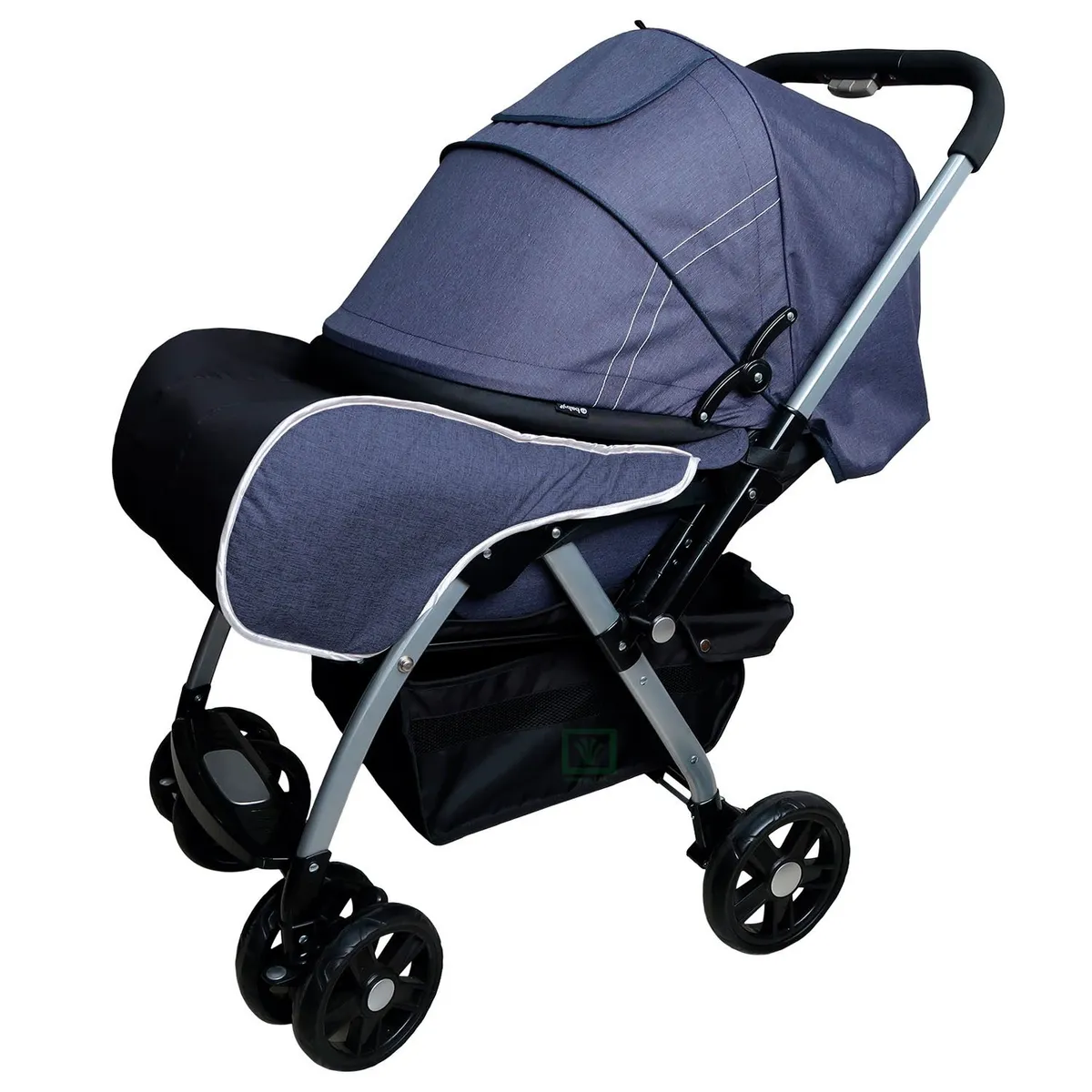 COCHE CUNA EBABY «ROSSI» AZUL - 3
