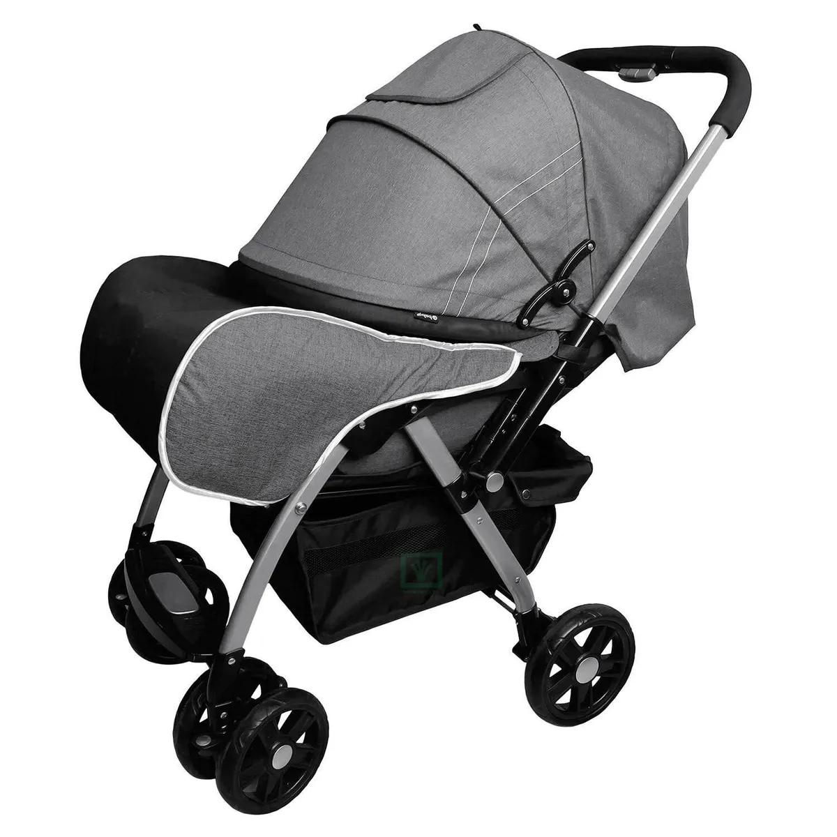 COCHE CUNA EBABY «ROSSI» GRIS - 3
