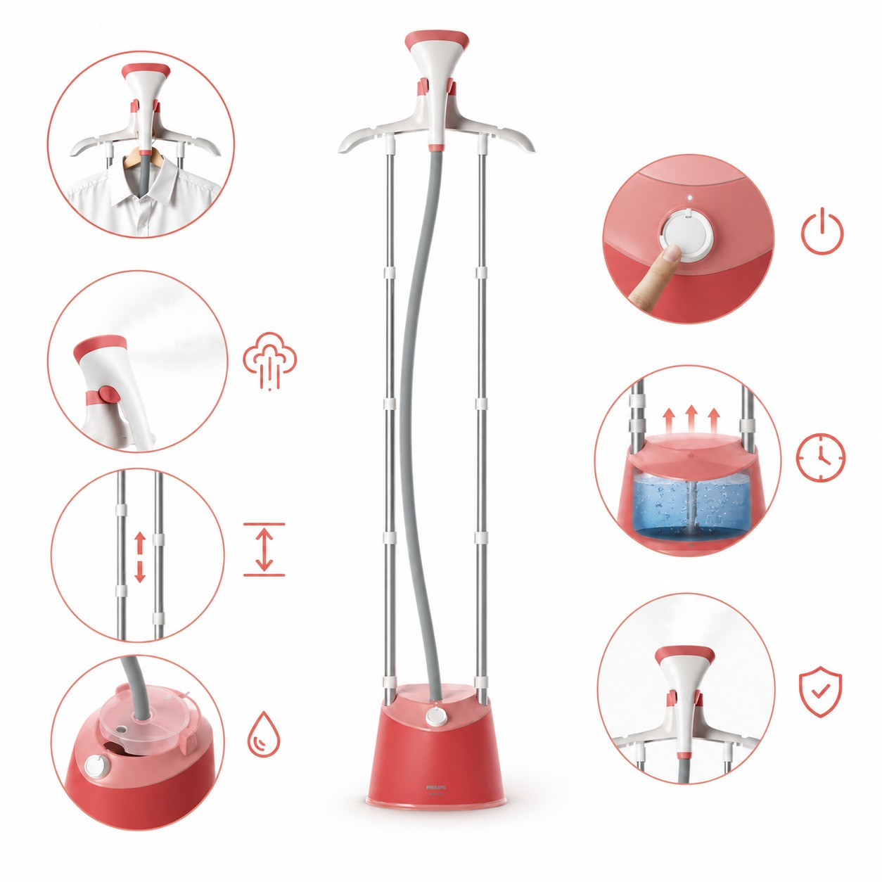 VAPORIZADOR DE PRENDAS SERIE 1000 STE1020_40 PHILIPS - 1