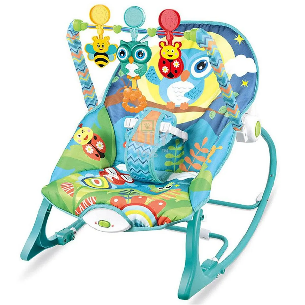SILLA MECEDORA VIBRADORA MUSICAL ROCKER BÚHO - 2