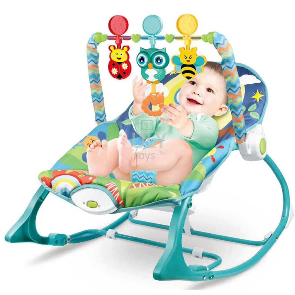 SILLA MECEDORA VIBRADORA MUSICAL ROCKER BÚHO - 3