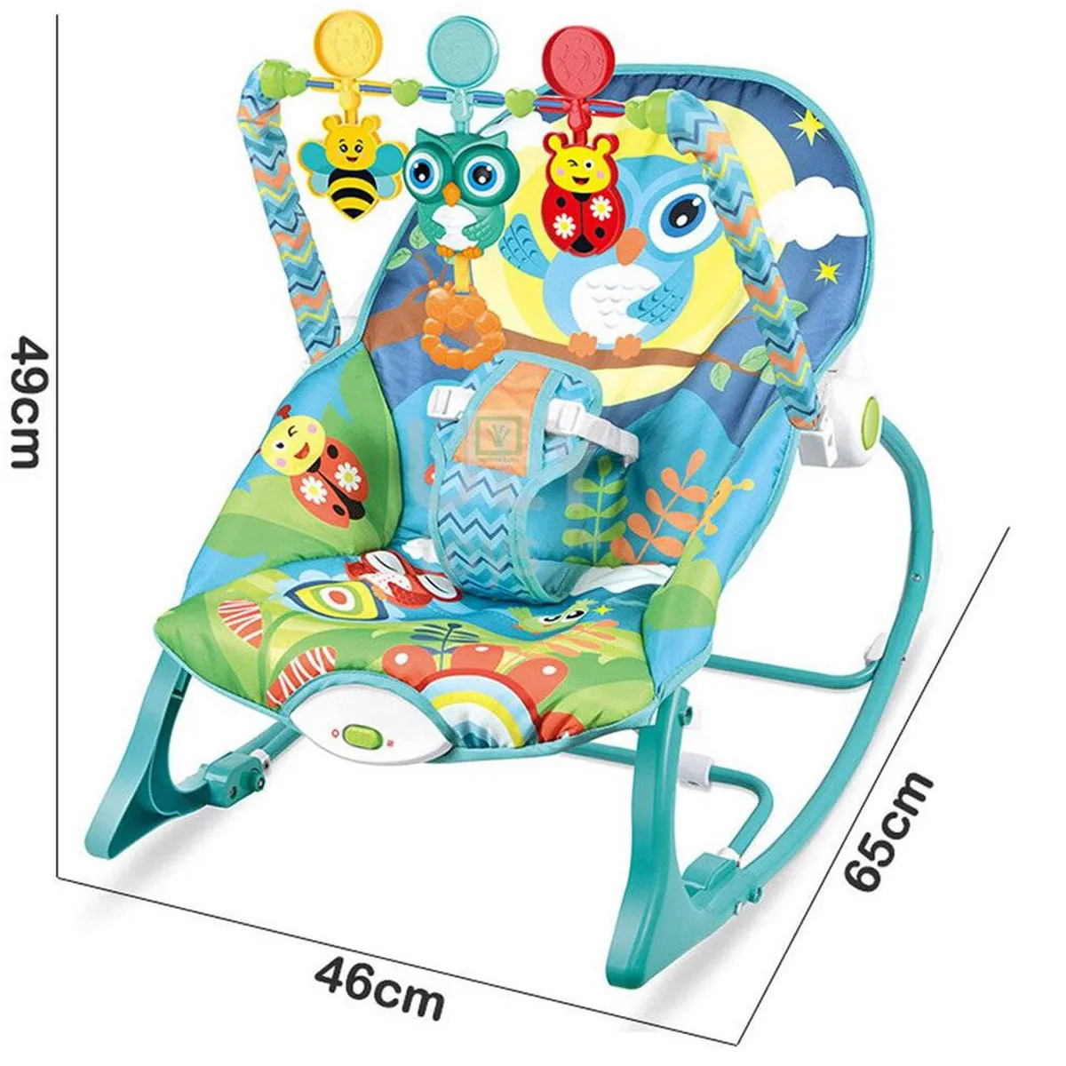 SILLA MECEDORA VIBRADORA MUSICAL ROCKER BÚHO - 5