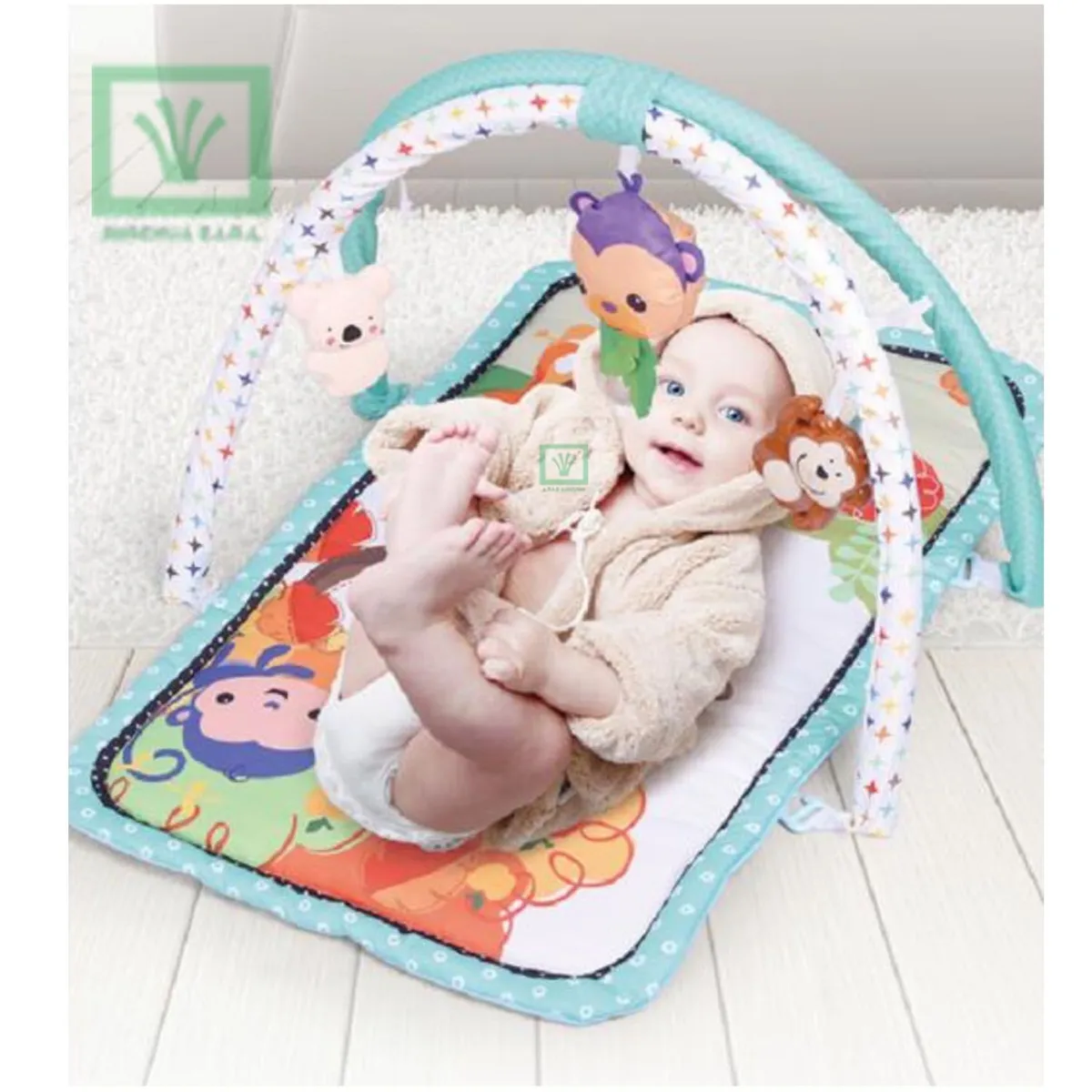 GIMNASIO IDEAL PARA BEBÉ CON JUGUETES ELEPHANT TURQUESA - 4