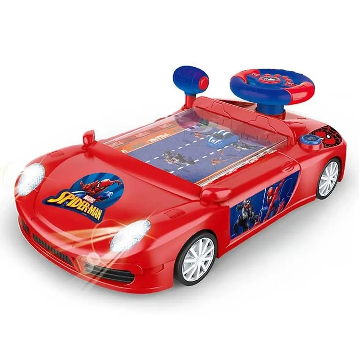 CARRO AUTO DE CARRERA CONSOLA SPIDERMAN CON SONIDO - 2